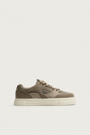 RETRO STYLE TRAINERS - Taupe Grey by Zara