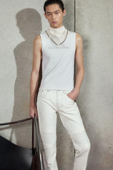 RHINESTONE LOGO TANK TOP LUDOVIC DE SAINT SERNIN x ZARA - White by Zara