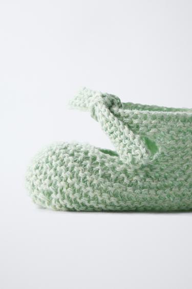 COTTON TIE BOOTIES - Sky Blue by Zara - Image 5