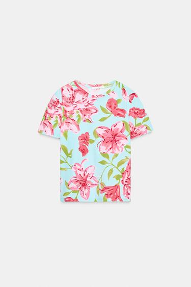 PRINTED T-SHIRT - Light green by Zara