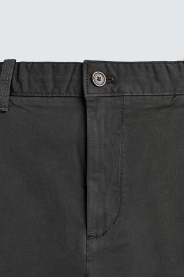 REGULAR FIT CHINO BERMUDA SHORTS - Blue grey by Zara - Image 8