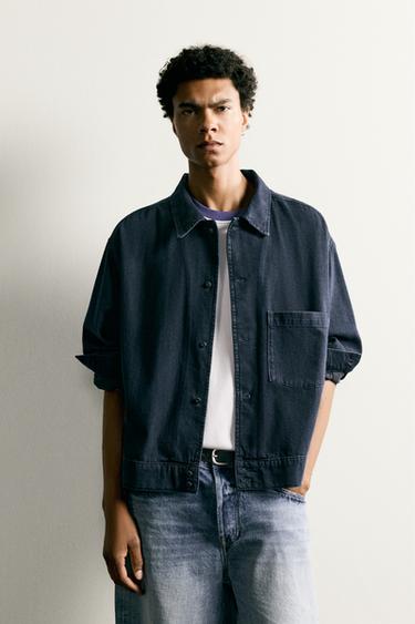 LIGHTWEIGHT DENIM OVERSHIRT - Indigo by Zara