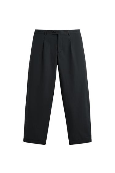 POPLIN SUIT TROUSERS - Charcoal by Zara