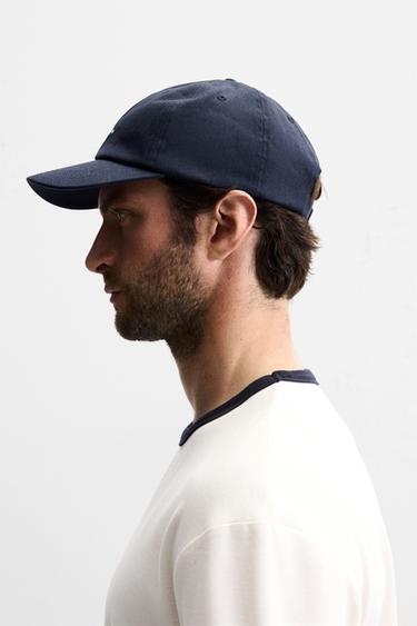CASQUETTE BRODERIE COMBINÉE - Bleu marine de Zara - Image 1