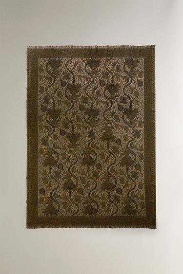 PAISLEY THROW - Khaki by Zara