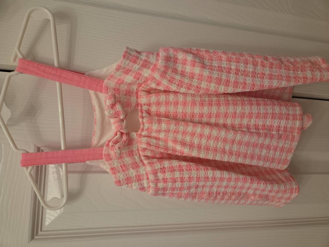TEXTURED PRINTED BOW DRESS - Image 2