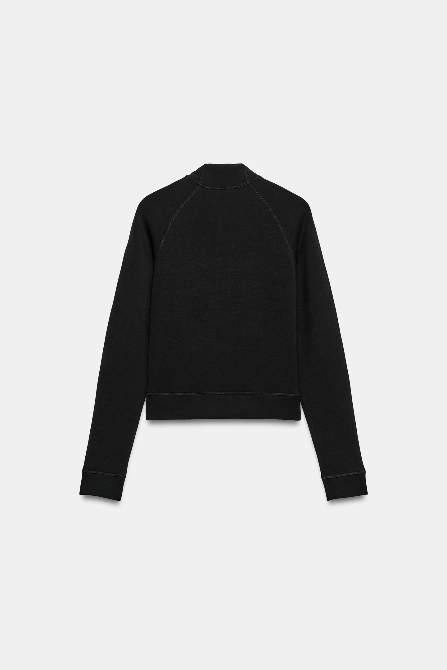 Женская куртка Zara Fitted Zip-Up, цвет: Чёрный — фото 5