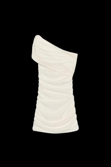 Zara COMBINATION MINI DRESS - Oyster-white - Image 0