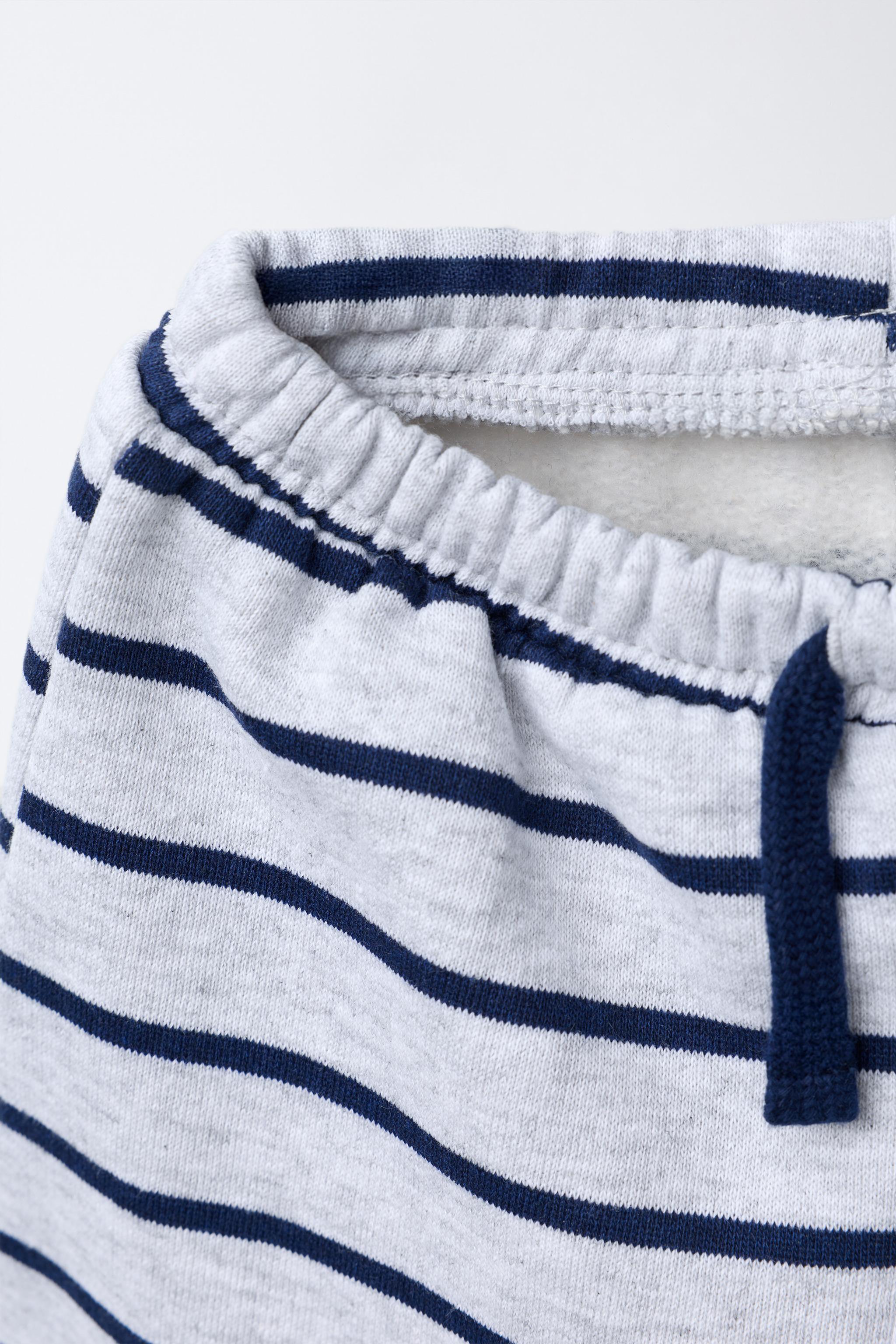 STRIPED FLEECE JOGGERS