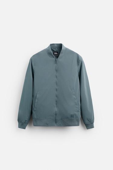 Zara LIGHTWEIGHT BOMBER JACKET - Steel