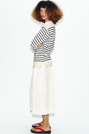 T-SHIRT RAYURES À MANCHES LONGUES - rayures de Zara - Image 2