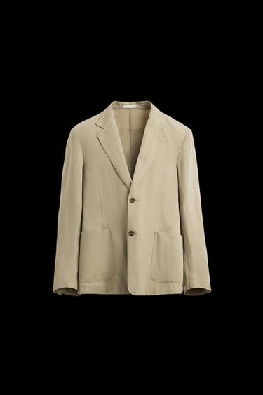 WASHED SUIT BLAZER - Beige by Zara - Image 0