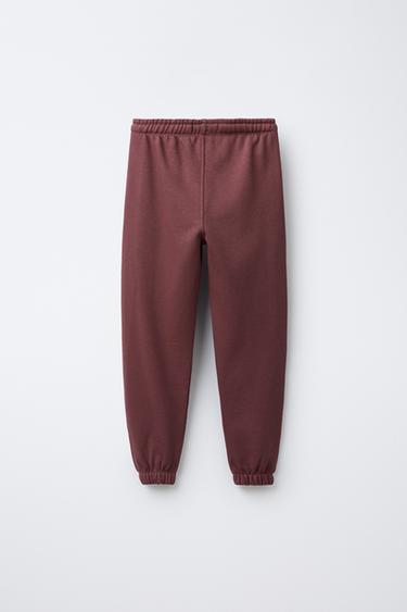 TEXT SWEATSHIRT AND JOGGER TRACKSUIT - Light maroon by Zara - Image 5