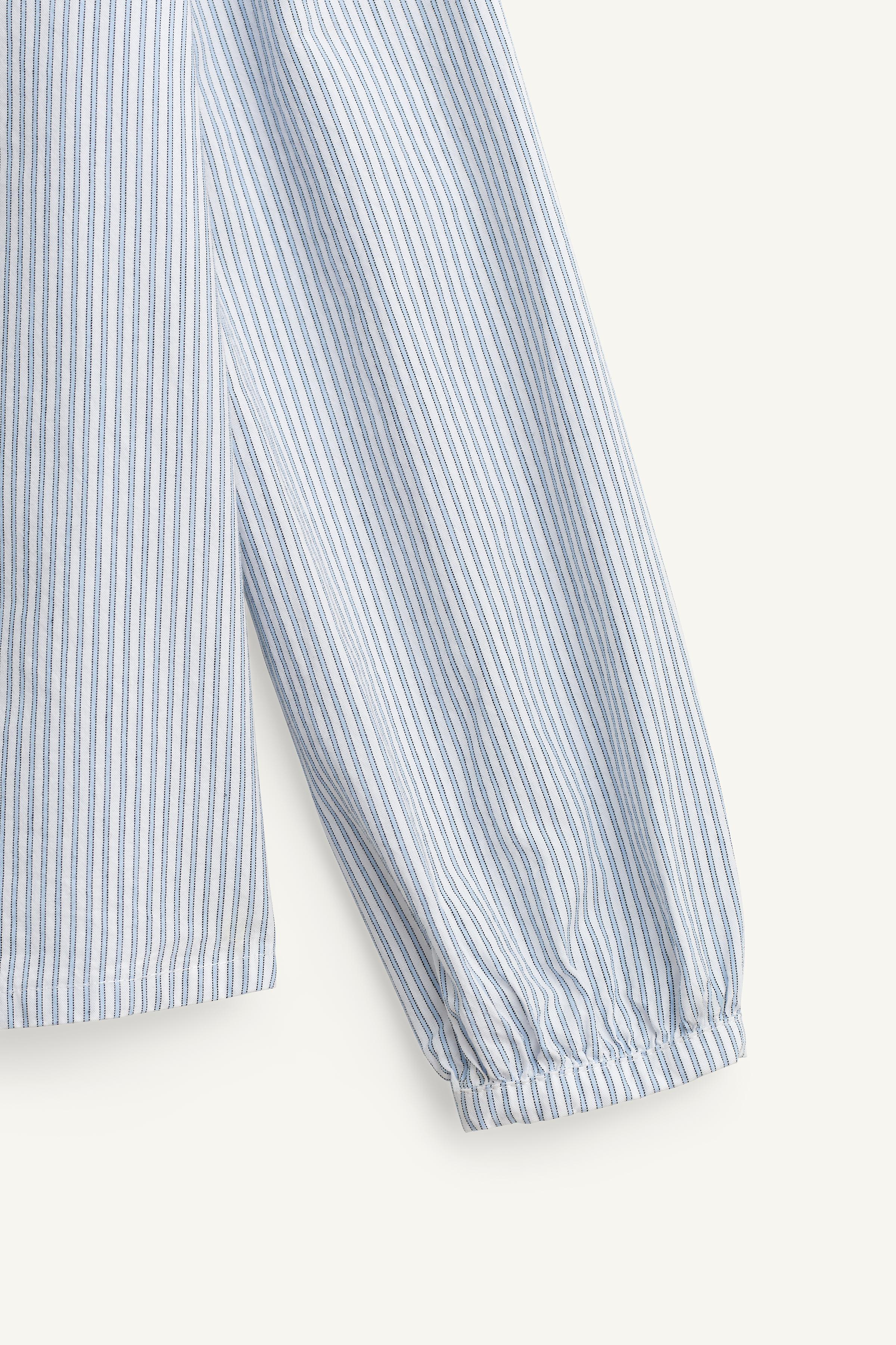 LIMITED EDITION STRIPED SHIRT WITH RUFFLE TRIM