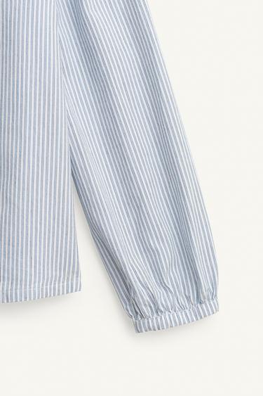 CHEMISE À RAYURES AVEC VOLANT ÉDITION LIMITÉE - Bleu / Blanc de Zara - Image 7