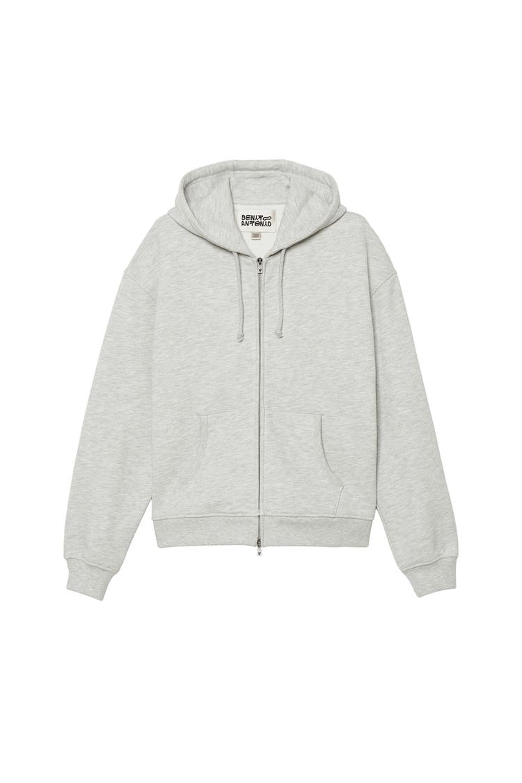CROPPED FIT ZIP-UP HOODIE