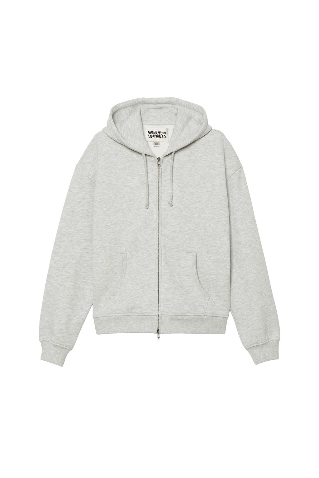 CROPPED FIT ZIP-UP HOODIE