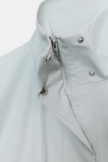 VESTE À COL MONTANT - Bleu / Gris de Zara - Image 5