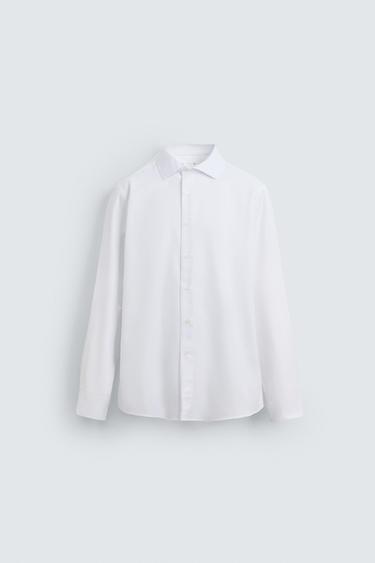 CAMISA ESTRUCTURA EASY CARE - Blanco roto de Zara