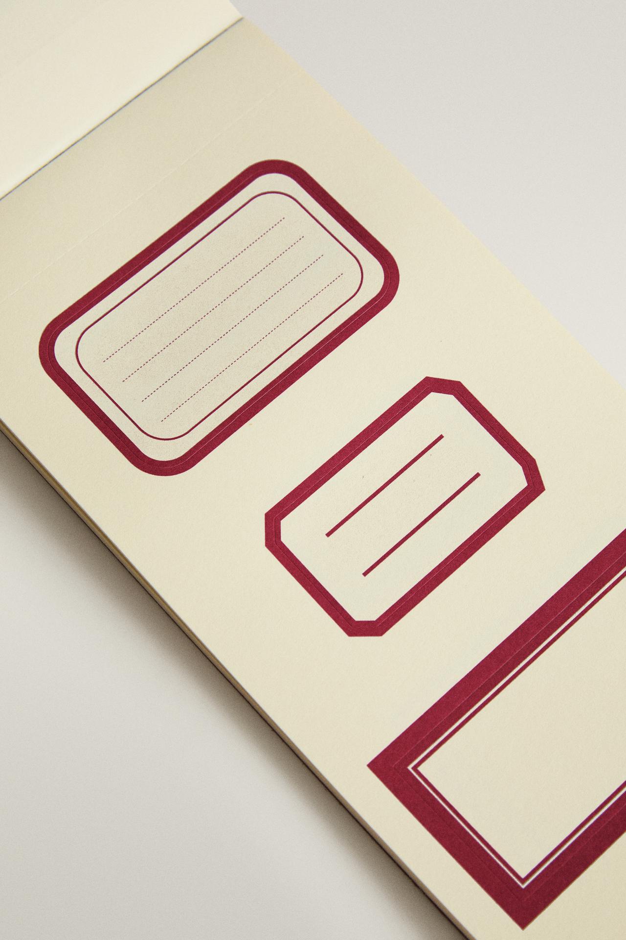 NAME STICKER PAD — Red