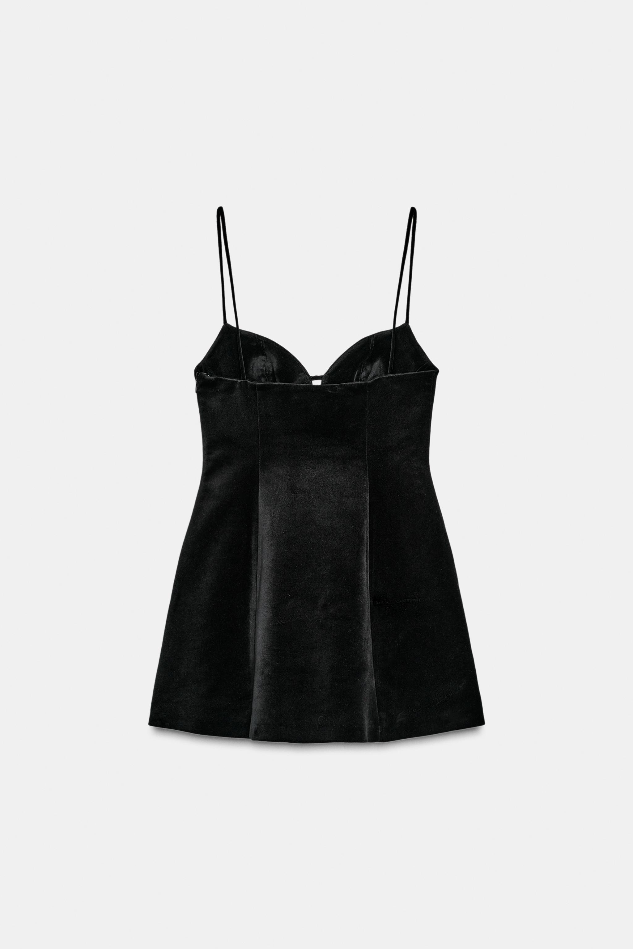 E.MですGILLIA♡ハワイ♡ZARA MINI DRESS SHORT STRAPPY VOLUMINOUS DRESS - Black | ZARA United States