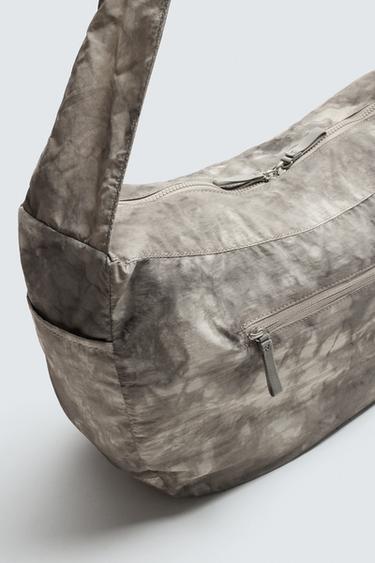 SAC EN NYLON À EFFET USÉ - Gris de Zara - Image 4