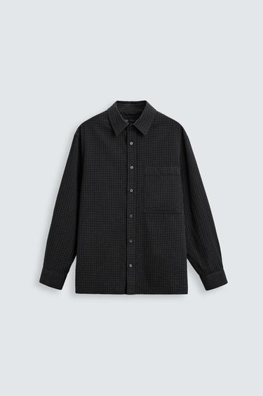 CAMISA ALGODÓN SOFT - Negro de Zara