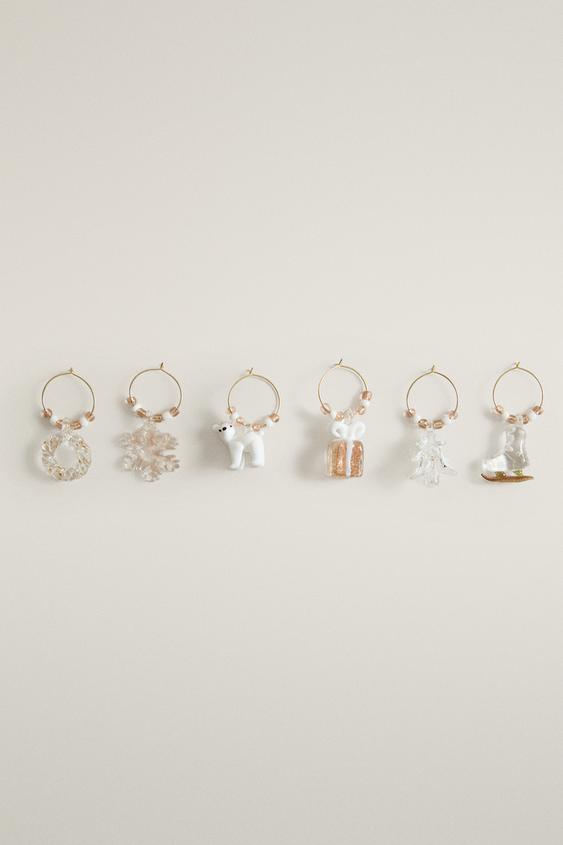 MARQUE-VERRES VERRE NOËL (ENSEMBLE DE 6) - Transparent de Zara - Image 0