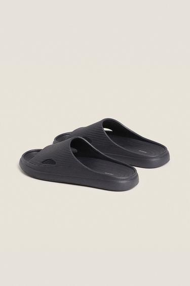 RUBBERISED STRAP SLIDERS - Navy Blue by Zara - Image 3