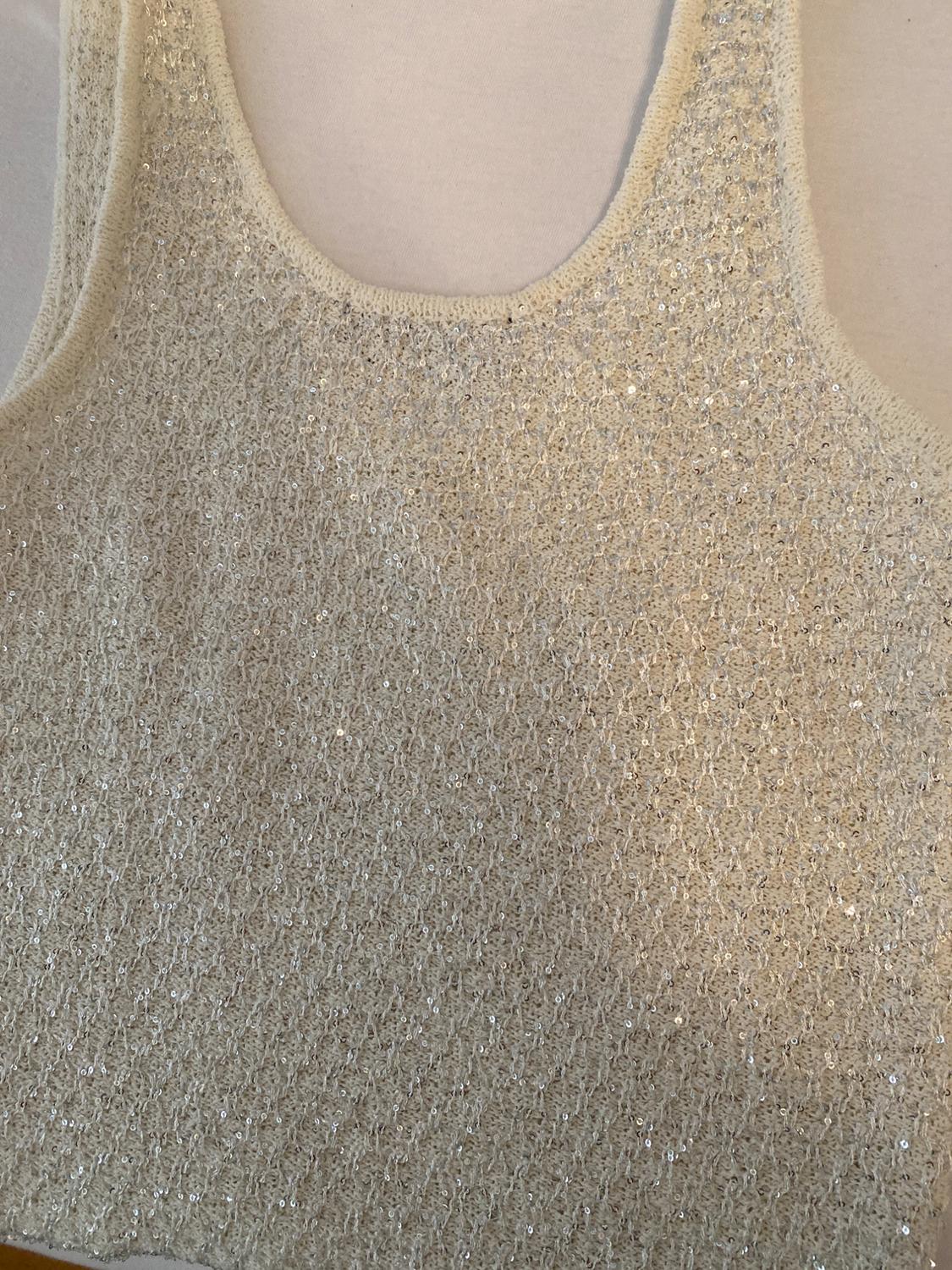 SEQUIN AND METALLIC THREAD KNIT TOP - Image 3
