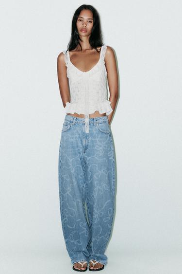 MID-RISE BAGGY TRF JEANS - Light blue by Zara - Image 0