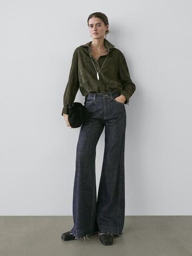 Zara Flared high-waist jeans - Blue - Image 0