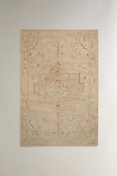VINTAGE JUTE RUG - Light beige by Zara