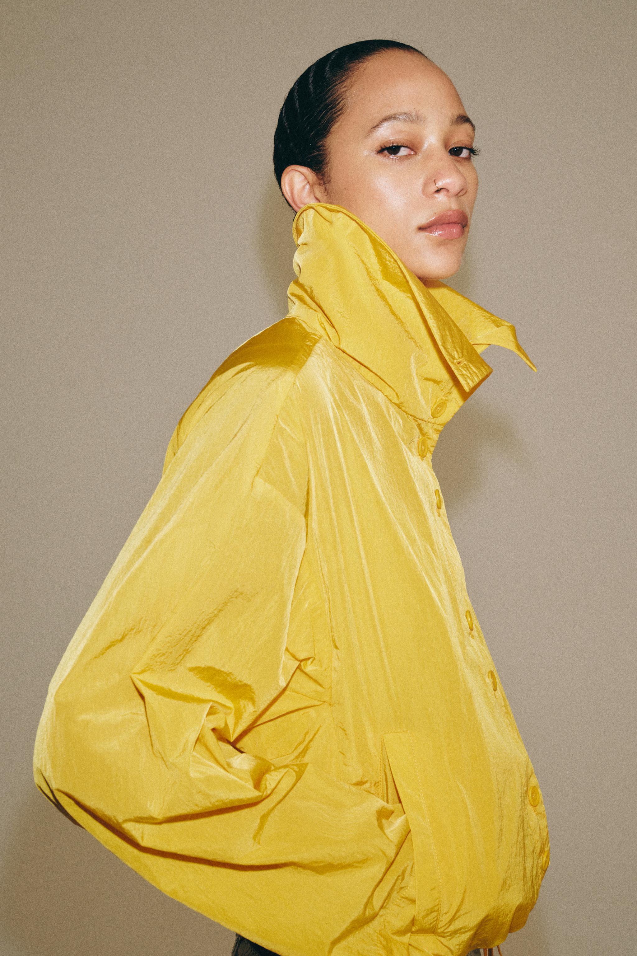 Женские куртки Zara ZW COLLECTION HIGH COLLAR BOMBER JACKET — фото 3
