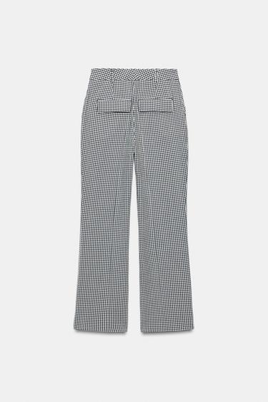 GINGHAM CHECK TROUSERS - Blue/White by Zara - Image 7