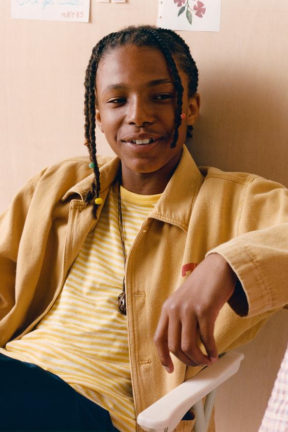 EMBROIDERED OVERSHIRT - Mustard by Zara - Image 0