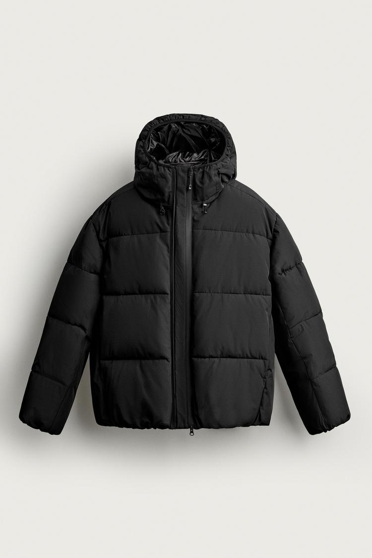 PADDED WATER REPELLENT JACKET — Black