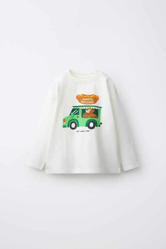 PRINTED T-SHIRT - White by Zara - Image 0