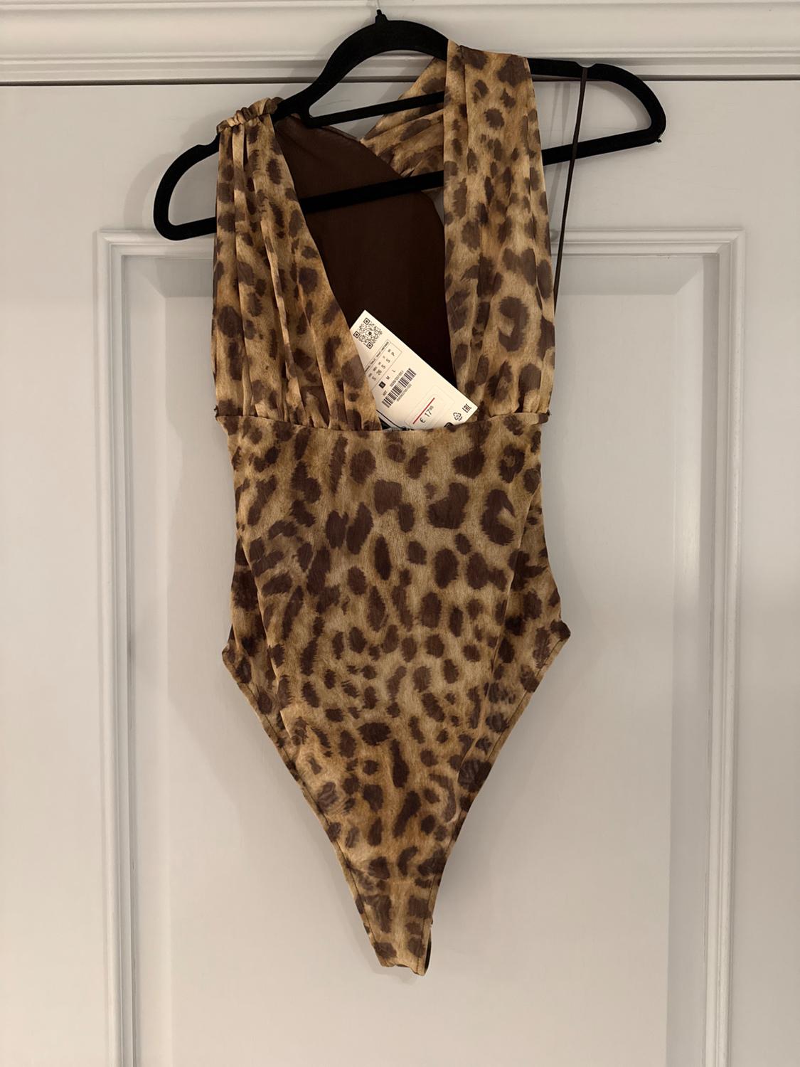 ASYMMETRIC DRAPED TULLE BODYSUIT - Image 2
