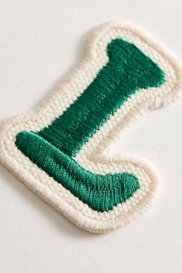 THERMO-ADHESIVE LETTER L PATCH - Blue by Zara - Image 2