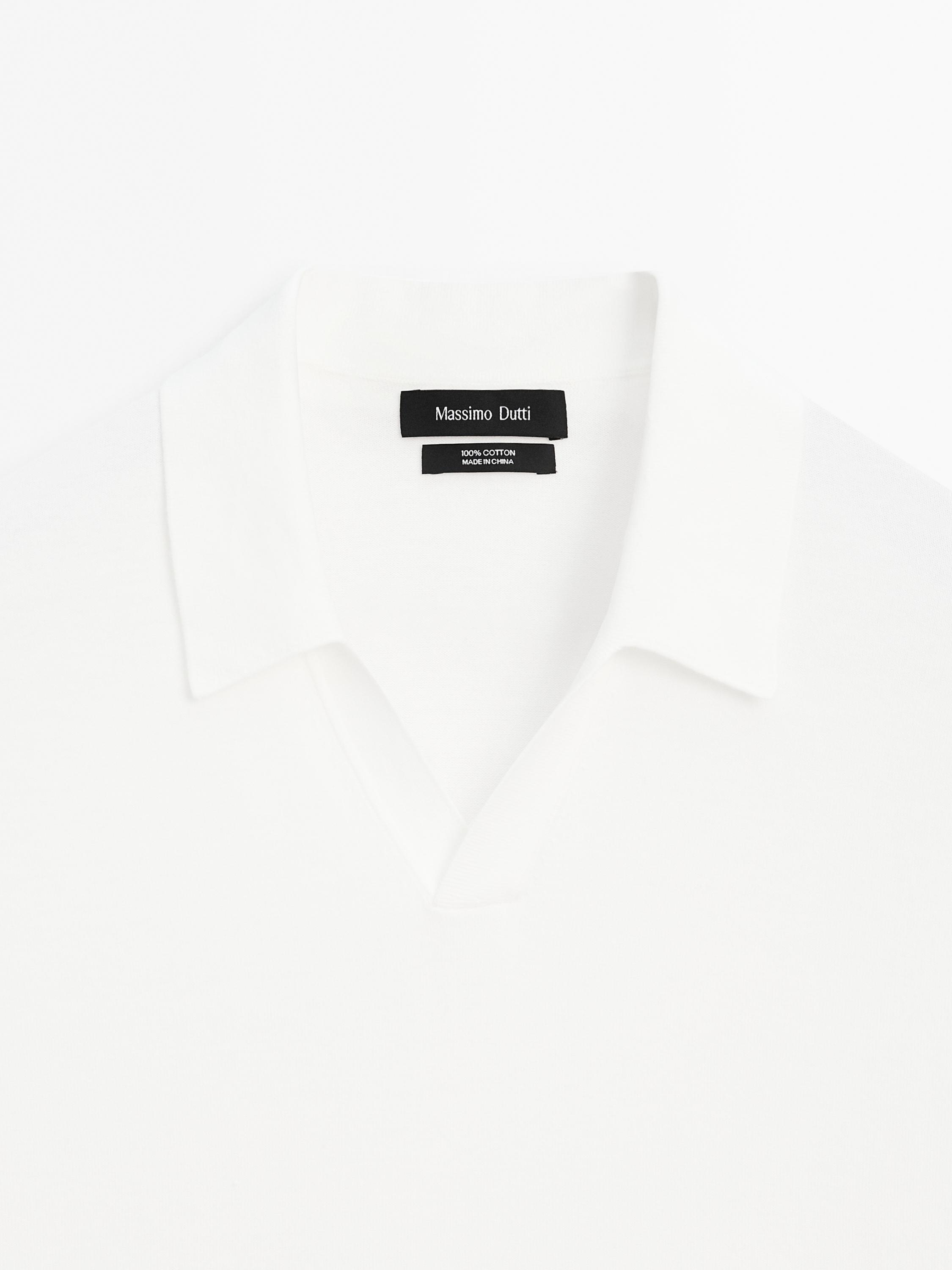 Polo en maille de coton à manches courtes