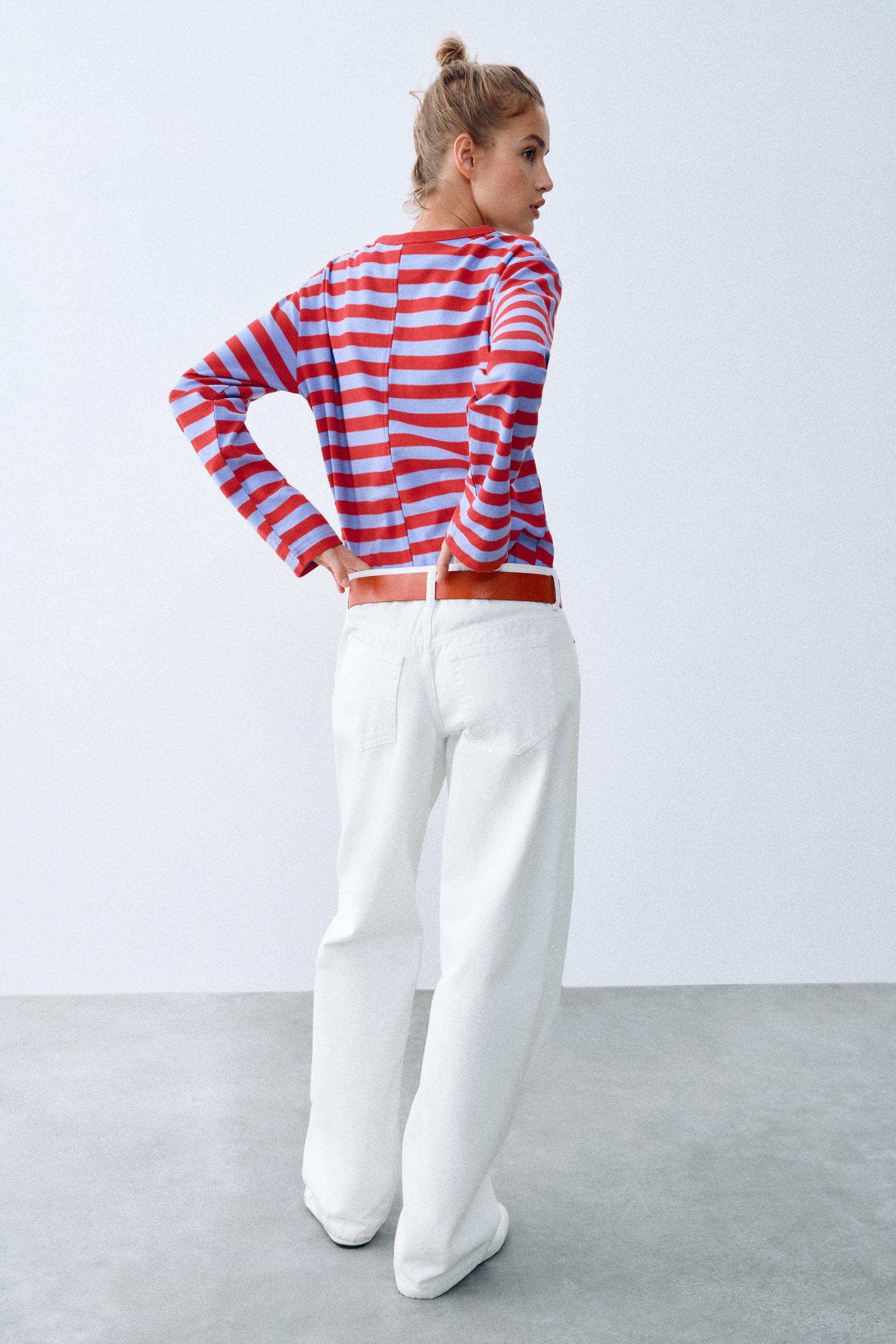 STRIPED CREW NECK T-SHIRT