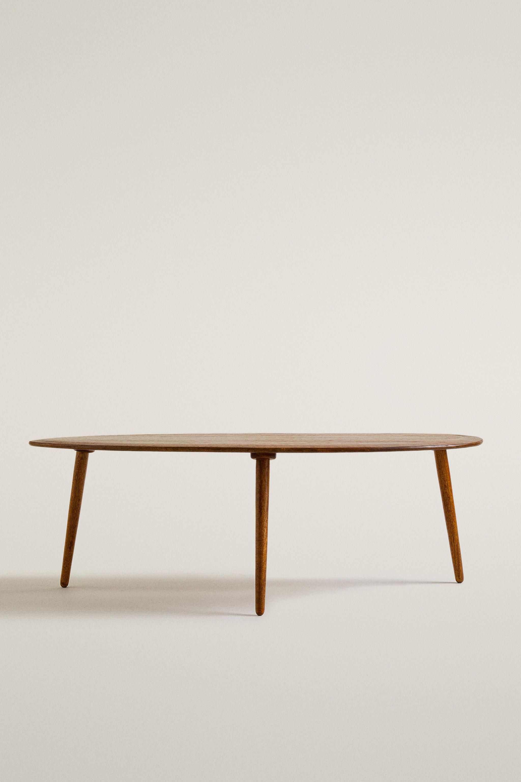 ウッド製面取りセンターテーブル - ブラウン | ZARA Japan / 日本