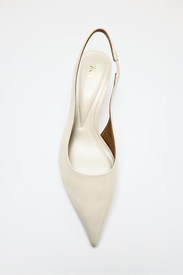 SLINGBACK HEELS - Ecru White by Zara
