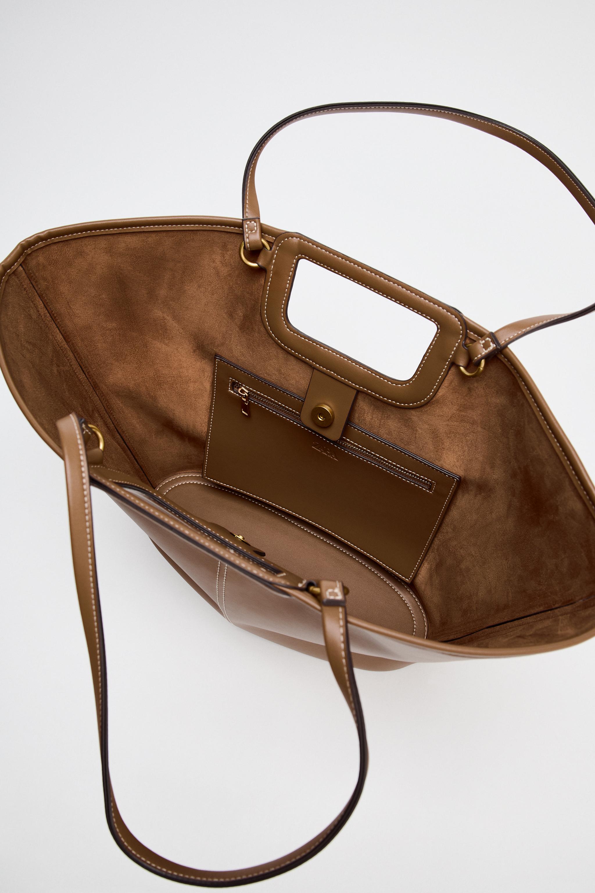 【ZARA】ステッチ入りショッパートートバッグ 6254/510/624 ZARA】ステッチ入りショッパートートバッグ 6254/510/624 (ZARA