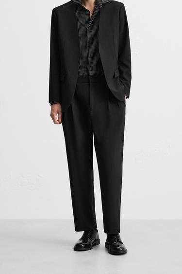PLEATED SUIT TROUSERS - Black by Zara