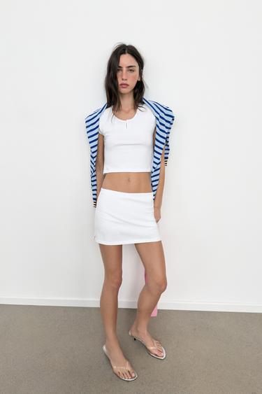 SANDALIA TACÓN EFECTO METALIZADO - Transparente de Zara