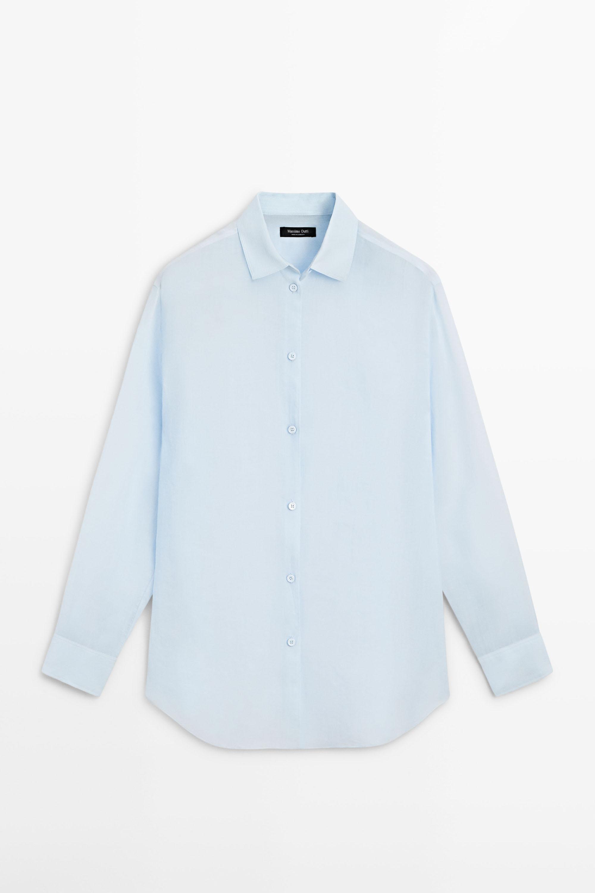 Flowing shirt with collar
