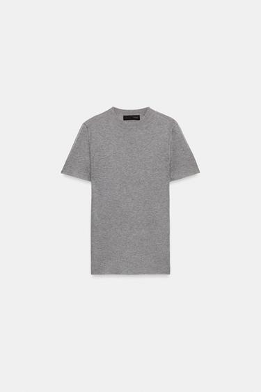 CAMISETA MANGA CORTA - Gris de Zara - Imagen 0