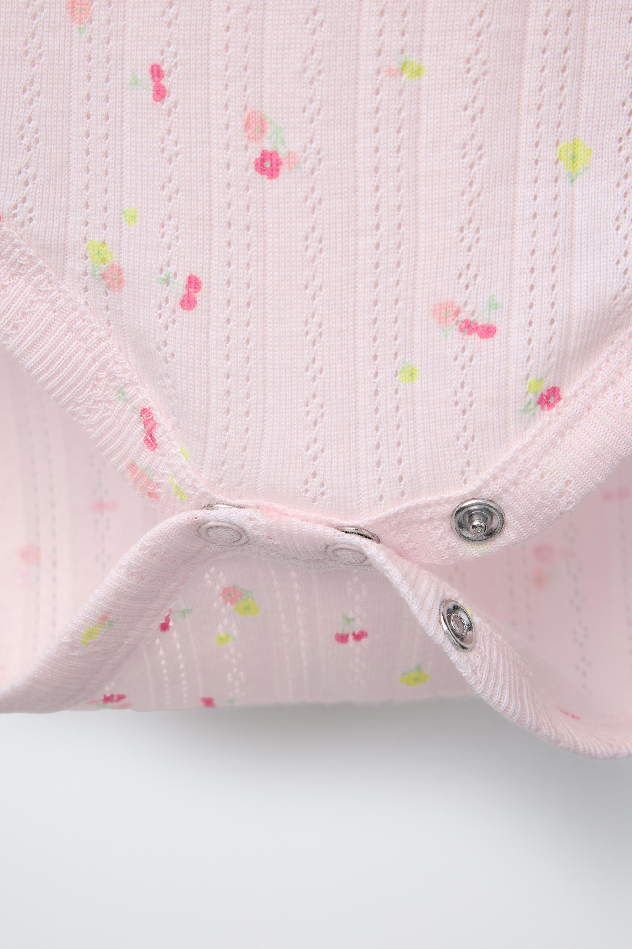 花柄刺繍ボディスーツ 5枚セット - ピンク | ZARA Japan / 日本